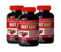 Brain Supplements for Memory and Focus - Beet Root 1000MG - Rich Source of Vitamins and Minerals - Beets for Energy - 3 Bottles 360 Capsules