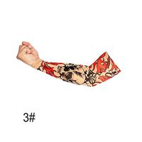 Niome Outdoor Driving Cycling Tattoo Sleeve for Men Women Mountain Climbing Camping Play Golf Oversleeve Nylon Stretchy Arm Stockings 3#