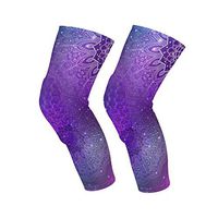 SLHFPX Knee Sleeve Colorful Psychedelic Mandala Full Leg Brace Compression Long Sleeves Pads Socks for Meniscus Tear, Arthritis, Running, Workout, Basketball, Sports, Men and Women 1 Pair