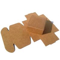 50 Packs Kraft Paper Take Out Container Mini Boxes Cardboard Gift Favor Soap Crafting Jewellery Decorative Box Wedding Party Event Wrapping (2.2x2.2x1 inch (5.5x5.5x2.5cm))