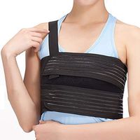 Enshey Elastic Rib Chest Support Brace Breathable Adjust Belt (L)