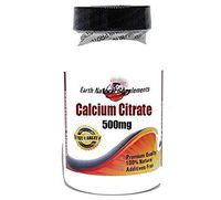Calcium Citrate 500mg * 100 Caps 100% Natural - by EarhNaturalSupplements