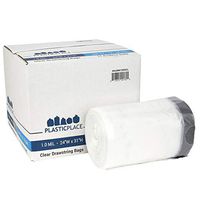 Plasticplace Extra Tall Kitchen Drawstring Trash Bags | Clear 13 gallon 24"W x 31"H (200Count)