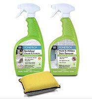 StoneTech Revitalizer, Cleaner & Protector and Mold & Mildew Stain Remover for Tile & Stone Bundle with Microfiber Sponge Applicator Pad