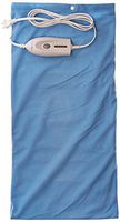 XL Heat Pad Blanket- Electric Moist/Dry Heating Mat with 9 Foot AC Power Cable & 4 Remote Controlled Temperature Settings, Washable Cover by Bluestone