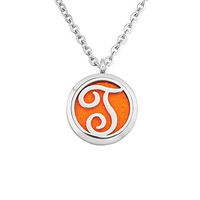 Cory Keyes 30mm A-Z Letter Alphabet Initial Essential Oil Diffuser Aromatherapy Locket Necklace (T)