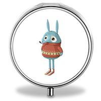 Pet Pill Case, Round Stainless Drug Organizer Container Medicine Cover for Pocket Daily&Weekly