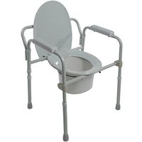 PCP Durable Folding Lightweight Commode, Grey