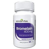 WonderVites Bromelain Proteolytic Enzyme Supplement 2,400 GDU - 400 mg, Containing High Potency Proteolytic Enzymes, Supports Digestive Health, Inflammation Support, Non-GMO, 60 Vegetable Capsules