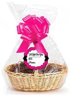 Hot Pink 2Pack Designer Cello Bags/Tags/Bows Cellophane Gift Basket Packaging Bags Flat 18" x 30"