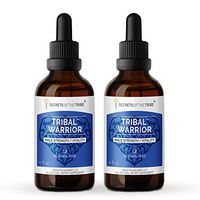 Tribal Warrior Alcohol-Free, Glycerite Pine Pollen, Maca, Korean Red Ginseng,Barrenwort,Ashwagandha,Hawthorn,Saw Palmetto,Linden,Cordyceps. Herbal Tincture Male Strength/Vitality 2x4 OZ
