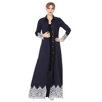 Women's Maxi Dress, Clearance- Ladies Abaya Islamic Plus Size Casual Loose Long Sleeve Lace Ethnic Dress Muslim Clothes