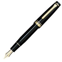 Sailor Professional Gear Black GT 21K Gold Rhodium Plating Extra Fine Point Fountain Pen - 11-2036-120