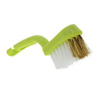 Saim Kitchen Scrub Brushes Mini Dish Cleaning Brush with Handle Front End Brass Wire Brush Suitable for Cup Kitchen Bathroom Gas Stove Faucets and Other Corner