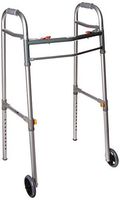 Drive Medical Two Button Folding Universal Walker with 5" Wheels
