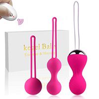 Kegel Balls Ben Wa Balls for Women Pelvic Floor Exercises & Tightening Kit - 10 Modes Silicone Wireless Remote Control Massager