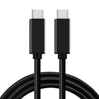 YASVAY USB-C to USB-C Cable, USB 3.1 Type C Gen 2, Thunderbolt 3 Compatible, 10Gbps Data Transfer, 100W Power Delivery (PD) (1m, Black)