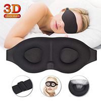Sleeping Eye Mask, Sleep Mask for Women Men 3D Contoured Cup with Adjustable Strap Block Out Light Concave Molded Soft Memory Foam Eye Cover for Travel Naps Yoga and Meditation