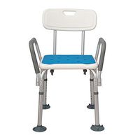 LIAN Adjustable Height Portable Bath Stool, Bathtub Seat with Back for Elderly Disability Aluminum Frame
