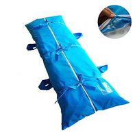 Non-woven Shroud Body Bag 80x210cm, Disposable Leak-proof Cadaver Body Bags with Carrying Handles/Zipper/Transparent Label, Funeral Supplies Portable Corpse Transport Pouch