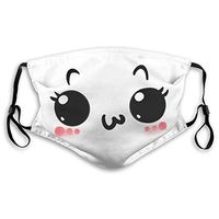 2pcs Ma-sk Cartoon Cute Face PM2.5 Non-Medical Dust with Replaceable Filter Elements