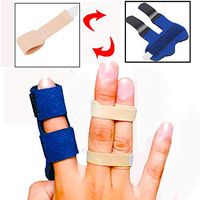 Mcvcoyh Trigger Finger Splint with Broken Finger Wraps, Mallet Finger Brace Broken Finger Support for Sprains, Jammed, Fractured Fingers