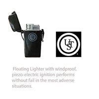 UST Refillable Floating Lighter with Waterproof, Windproof and Impact Resistant Construction for Camping, Backpacking, Hiking and Outdoor Survival, Black