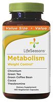 LifeSeasons - Metabolism - Weight Control Support and Energy Booster Supplement - Natural Appetite Suppressant - Mood Enhancement - Chromium, Apple Cider Vinegar and Cocoa Bean Extract - 140 Capsules