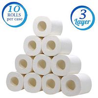 99HOME White Toilet Paper Toilet Roll Tissue Roll Pack of 10 3Ply Paper Towels Tissue, Soft & Strong Kitchen Paper Towels, Center Pull Towels, Buy More Will Have More (10 Rolls)