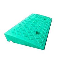 Wheelchair-accessible Ramp, Plastic Non-Slip Multi-Function Service Ramp, Car Scooter Portable Ramps Pad for a Variety of Height Steps (Color : Green, Size : 502711CM)