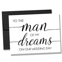 To My Man of My Dreams On My Wedding Day Notecard - Wedding Day Notecard - Cards for Brides (NC122)