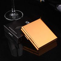 WLBHQ Aluminum Cigarette Case Ultralight Metal Cigarette Case Used for Men, can Be Loaded 20 Cigarette Boxes, 9.28.82.0Cm,Gold