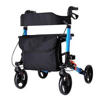 Elderly Rollator Walker - Drive Medical Rolling Walker with Brakes Seat & Bag - Mobility Aid for Adult, Senior and Handicapped