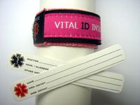 Vital ID Child Adjustable Medical ID Bracelet (Pink)
