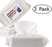 Alcohol Detergent Wipes (2 Packs,100Wipes),75% Alcohol Wet Wipes,Large Wet Wipes(8"x6") for All-Purpose Cleaning