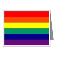 Note Cards (10 Pack) Gay Pride Rainbow Flag HD