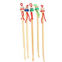 HEALIFTY Ear Care Ear Cleaner Bamboo Lovely Doll Head Earpick Art Toiletry Kits 5pcs