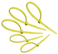 Tach-It 8" x 40 Lb Tensile Strength Yellow Colored Cable Tie (Pack of 1000)