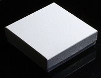 Cotton Filled Jewelry Gift Box Lot of 12 White (3.5" X 3.5" X 1")