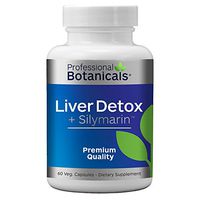 Professional Botanicals - Vegan Liver Detox and Sylmarin Supplement Milk Thistle Seed Extract (Silymarin 80%), Organic Blessed Thistle, Dandelion Root,- 60 Vegetarian Capsules