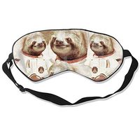 BRERUYJK Astronaut Sloth Men & Women Sleep Mask Comfortable Soft Blindfold Eye Mask Cover with Elastic Adjustable Strap for Night Sleeping Travel Nap Girls Boys Kids