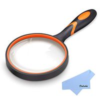 Delixike Magnifying Glass Kids with 3X 100MM Large Magnifying Lens and Non-Slip Soft Handle for Close Work,Reading,Insect and Hobbies,Classroom Science