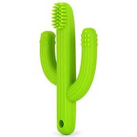 Baby Cactus Toothbrush - Infant Training Toothbrush - 100% Food Grade Silicone/BPA-Free - Green - Pickle & Olive