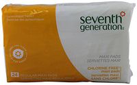 Seventh Generation Chlorine Free Maxi Pads Regular - 24 Pads - Case of 12