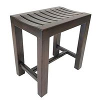 ZHAO XIN Waterproof Bamboo Shower Bench/Wooden Spa Bath Stool/Indoor and Outdoor (Color : A)