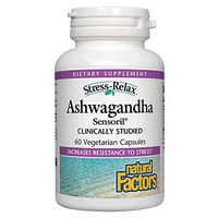 Stress-Relax Ashwagandha Sensoril by Natural Factors, 60 vegetarian capsules (60 servings)