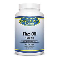 Vitamin Discount Center Organic Flax Oil 1000mg, 90 Softgels