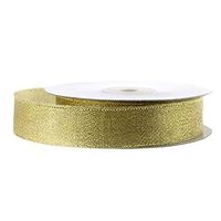 Christmas Gift Wrapping Ribbon (Nylon Taffeta, 7/8-inch x 25-Yard, Gold)