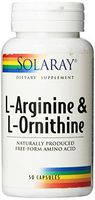 Solaray Free Form L-Arginine and Ornithine Capsules, 50 Count