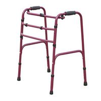 Walkers Multicolor Aluminum Alloy Handrail Folding Elderly Disabled Walking Assistant Bar Four Feet Rehabilitation 53cm 46cm 76cm MUMUJIN (Color : Purple Sand red)